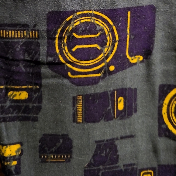 LLR LuLaRoe Slate Blue Gray & Yellow Photography Camera Leggings Sz TC - Picture 5 of 7